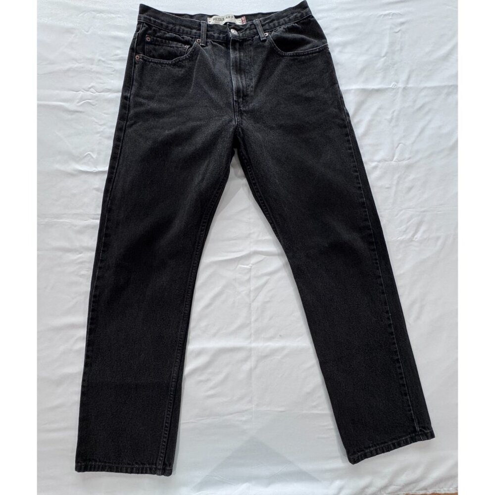 Vintage Levi's 505 Jeans Men's Size 33x32 Black Regular Fit Stretch Cotton Blend